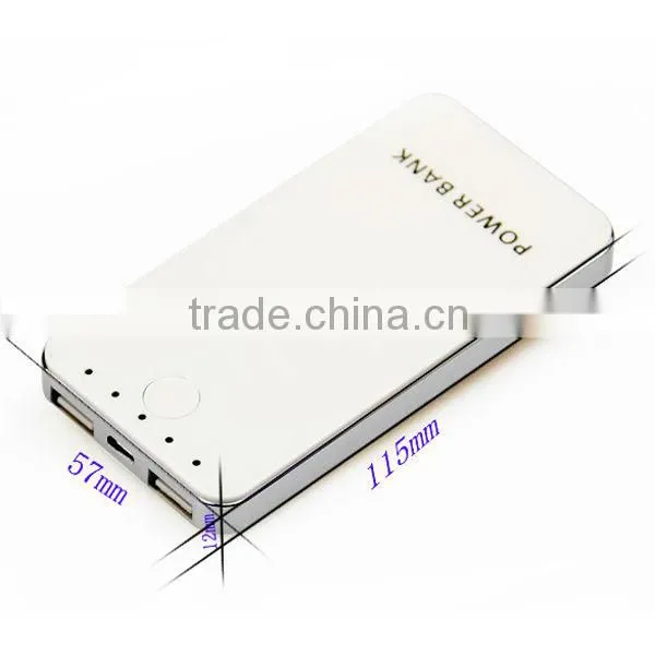 OBOE 5000mAh Slim Mobile Power Bank with dual outputs