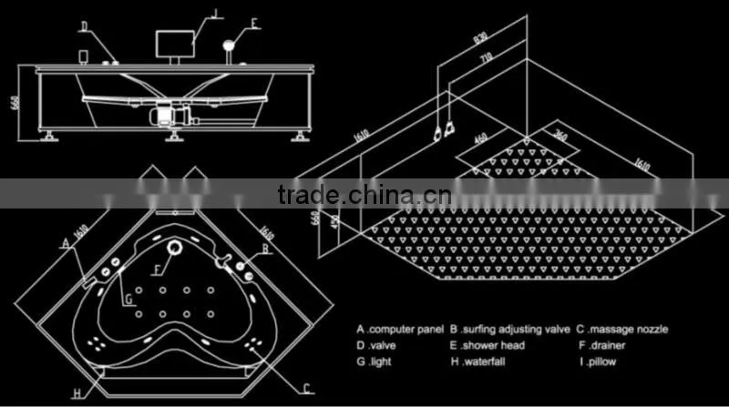 EAGO ACRYLIC BATHTUB WHIRLPOOL BATHTUB (AM193ET)