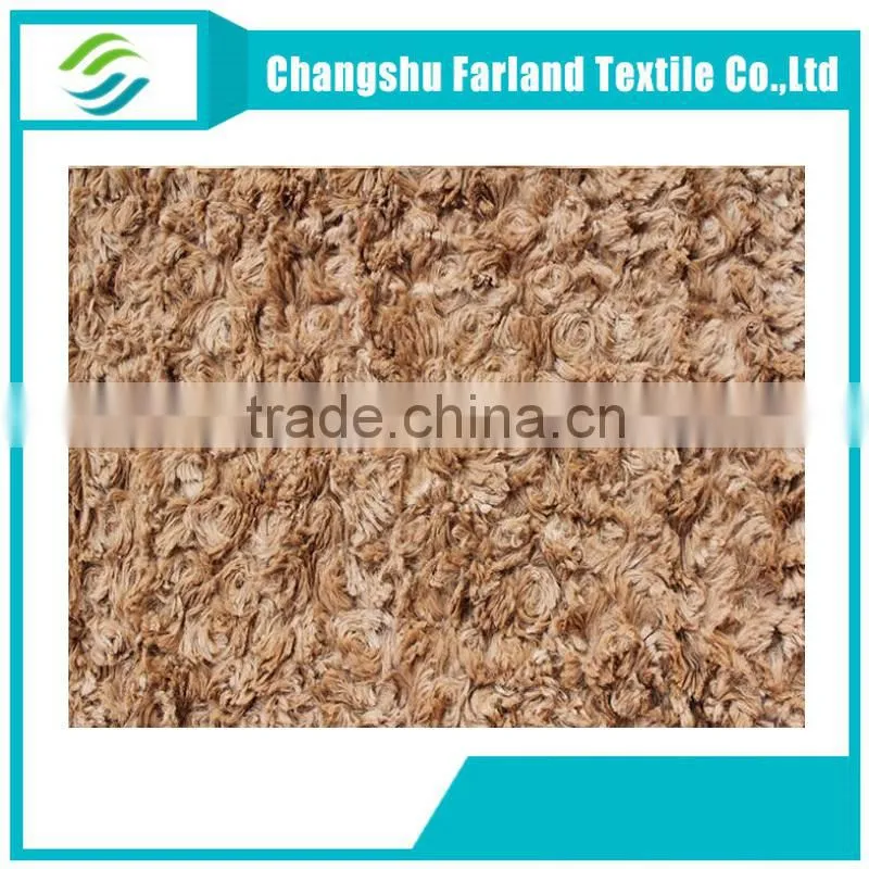 polyester stretch ruffle plush fabric