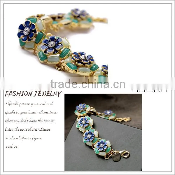 Acrylic Flower Shaped Gold Bracelet Designs Women