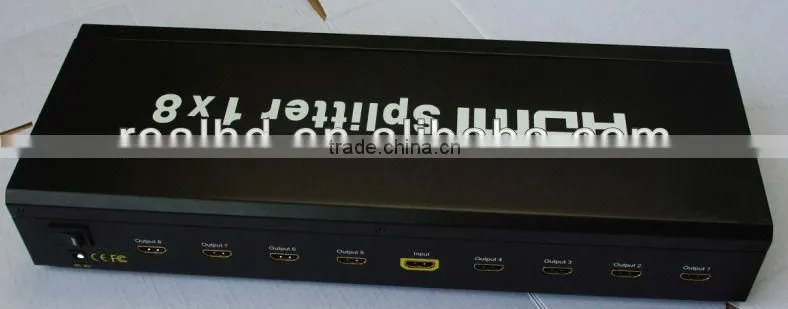 v1.4 1x8 port HDMI Splitter 1080p with hdcp key