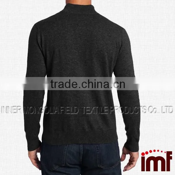 Men's 100% Cashmere Quarter-Zip Sweater