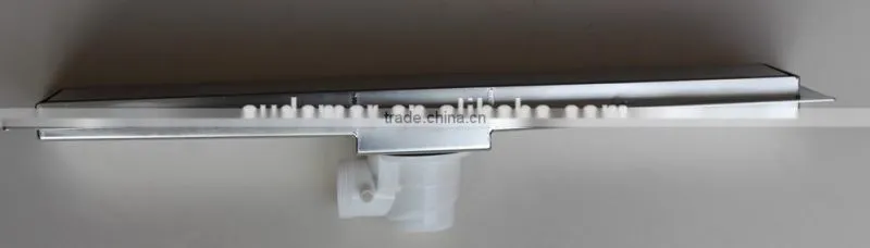 Audemar Sloped Channel Base Stainless Steel Side Outlet Shower Drain