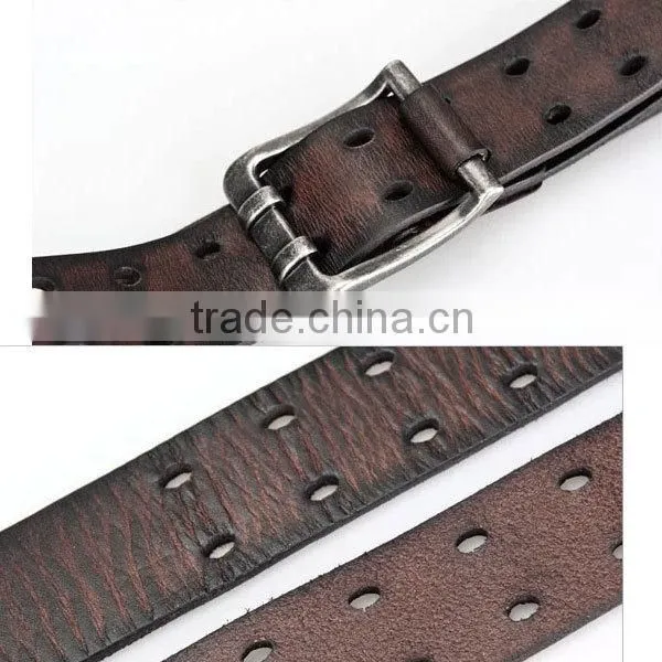 High quality mens brown italian leather belt factory