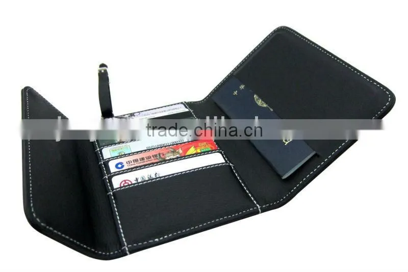 Folding PU passport holder