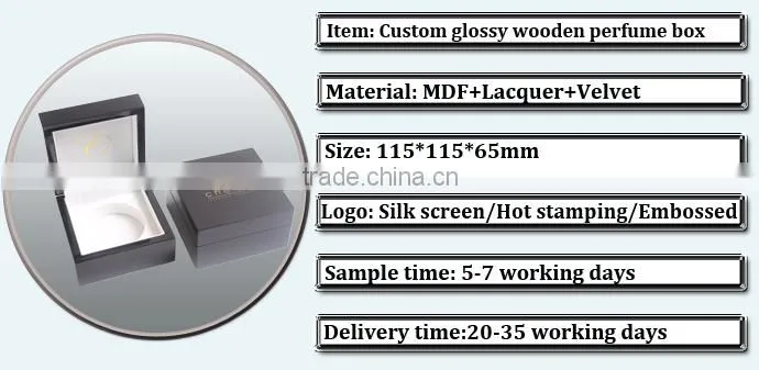 Luxury Piano black wooden perfume bottle box