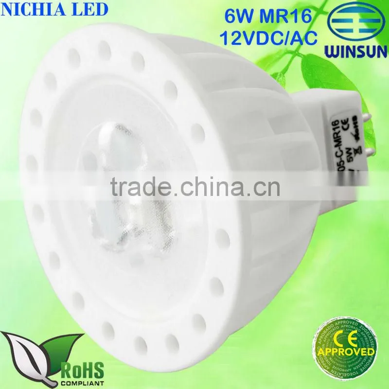 NICHIA led mr16 dimmable spotlight 12VDC/AC