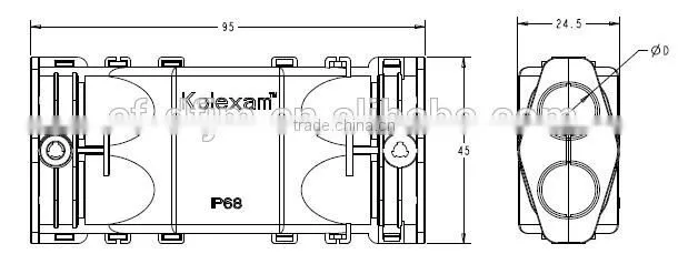 IP68 Plastic Waterproof Electrical Junction Box