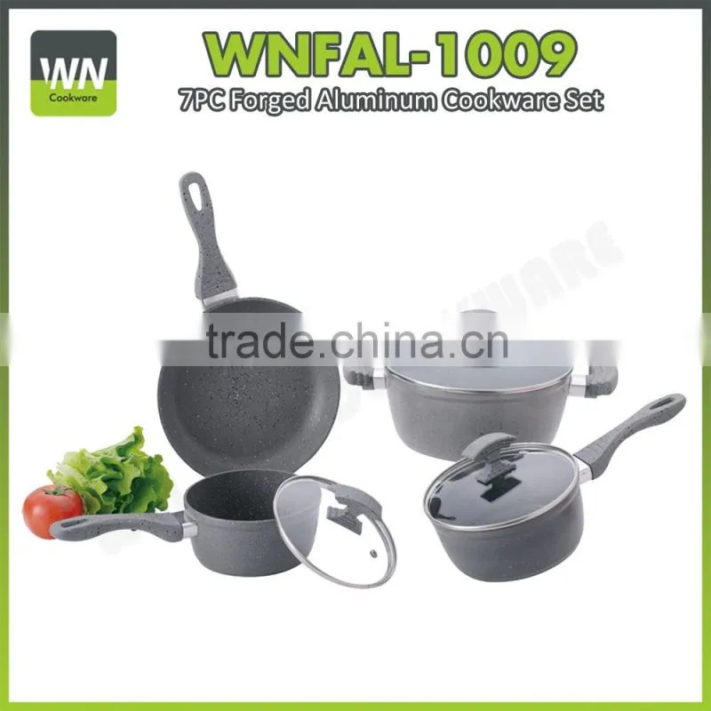 Pink aluminium parini cookware casserole aluminium non-stick cookware sets