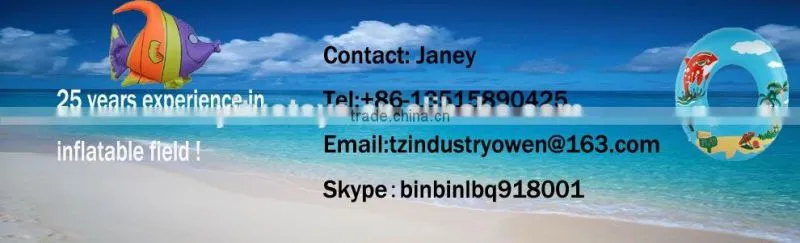 PVC blue color inflatable finger hand with white logo for promotion