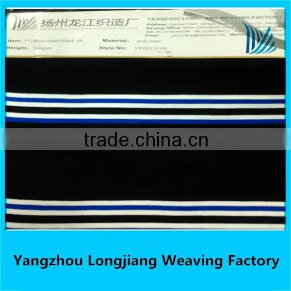 black and white color acrylic cuff rib for leather jacket
