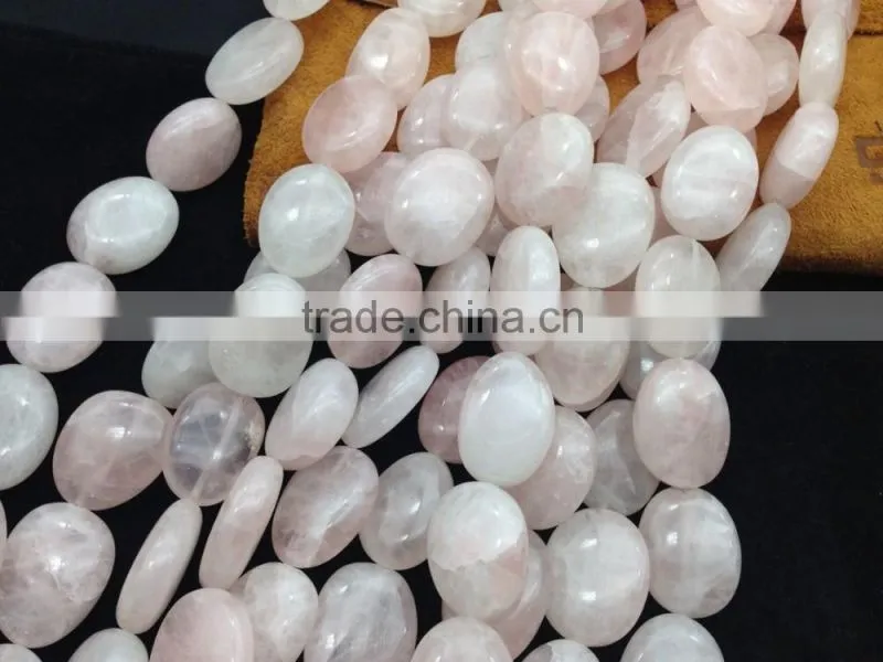 Wholesale Semi Precious Gemstone Rose Quartz Oval-shaped Beads