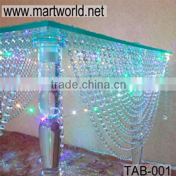 Customized acrylic crystal table with LED light(TAB-001)