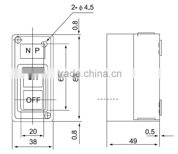 CNTD CE Approval Plastic series Shell Surface Mounting Type 10A Electronic ON OFF Power Switch (CBSP-315)