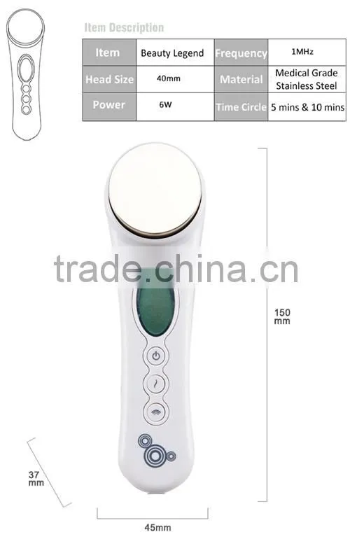 Professional Ultrasonic MassagerGB-868 1MHz Pain Therapy Ultrasonic Handheld Massager Facial body Massager Come w/ CE and Rosh