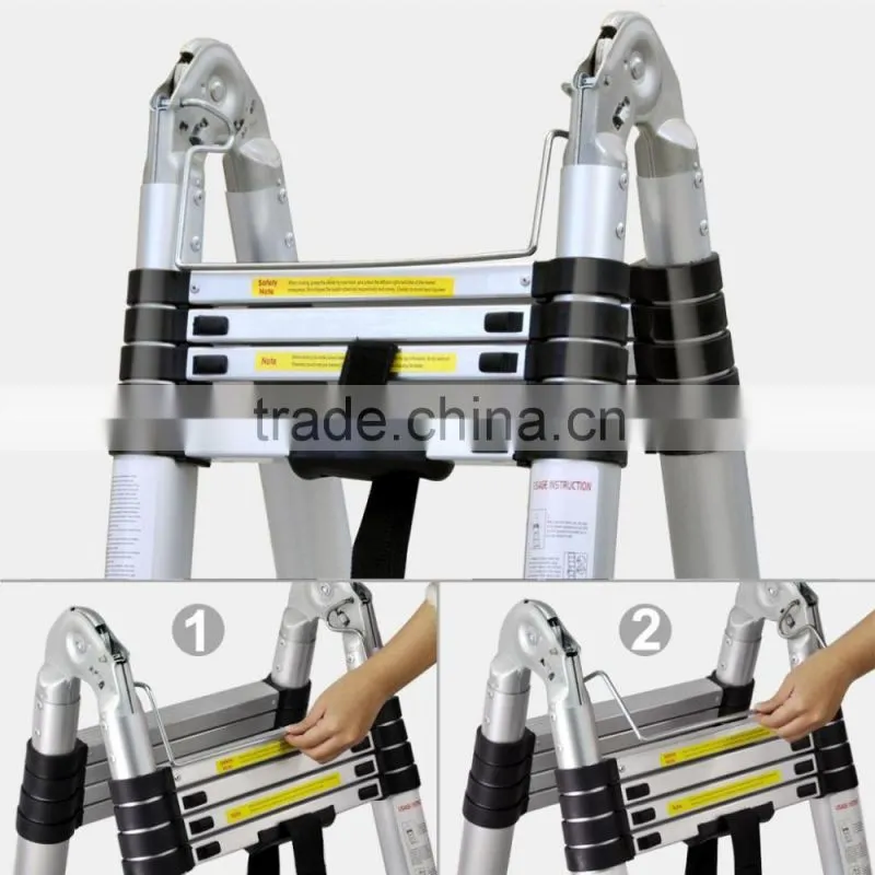 New super fully extendable 2.6m meter telescopic aluminum ladders AY-ZJ1026