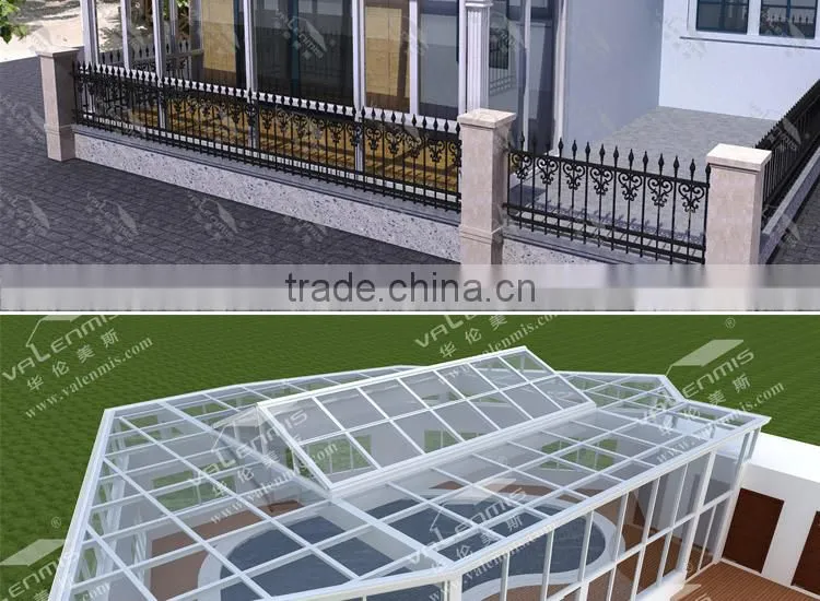 Suppliers of direct selling aluminum double-layer glass houses/garden sun rooms/greenhouse