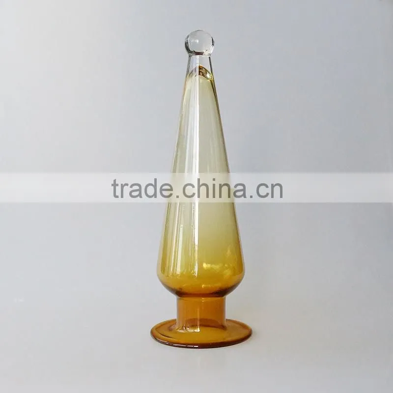 Amber spray color customized glassware candy gift jar cheap popular factory model