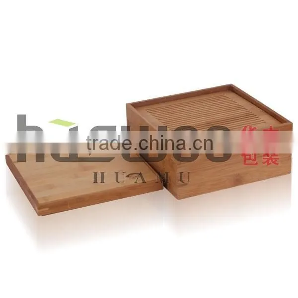 Bamboo gift case with laser logo