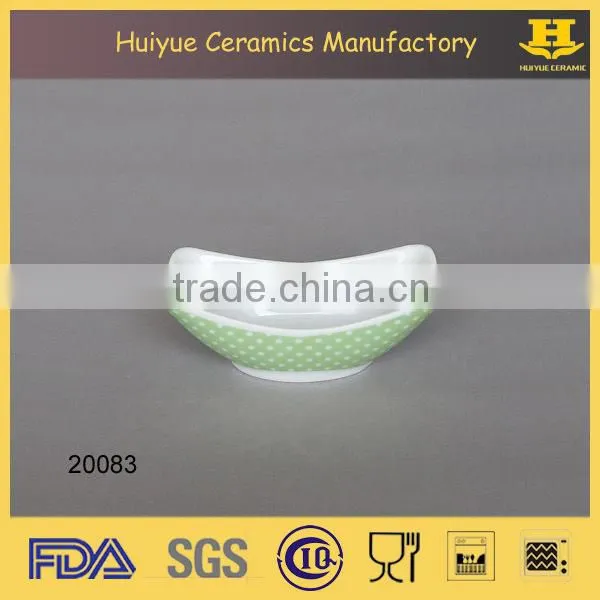 ceramic decal printing square snack dishes