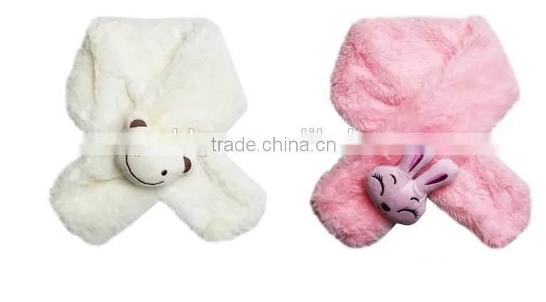 2015 latest plain white cotton scarf /Women's Plush Scarves/baby plush scarf