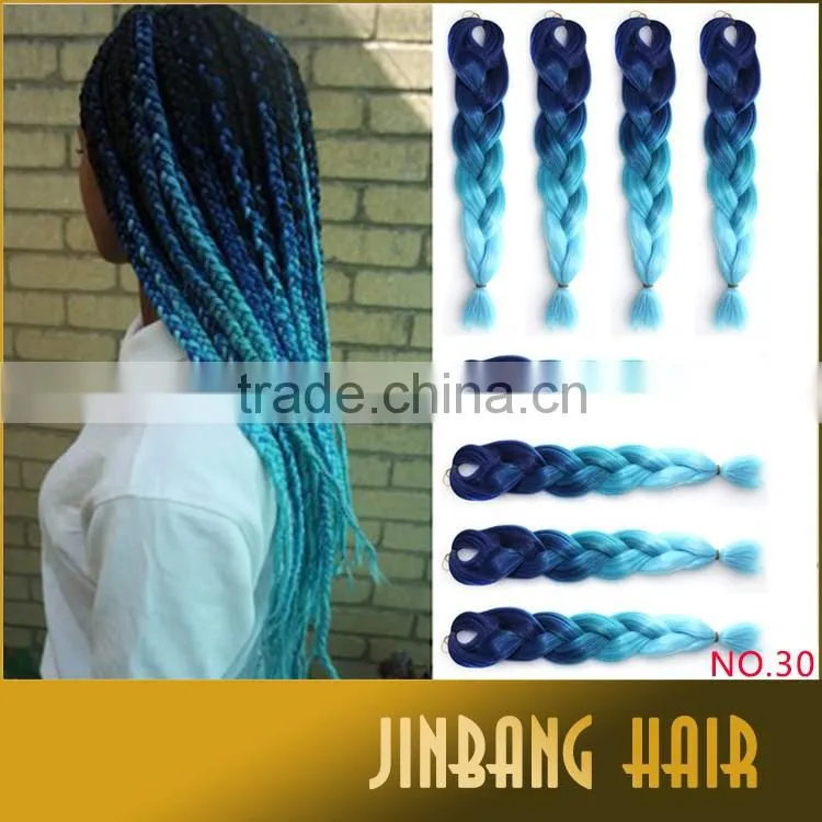 High Quality 100g 24inch High Temperature Synthetic Hair Ombre Jumbo Braid