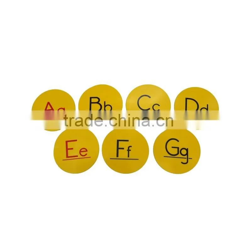 5" Yellow A-Z English round mark