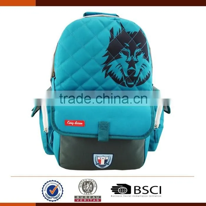 Stylish 600D Student School Bag With Laptop Compartment