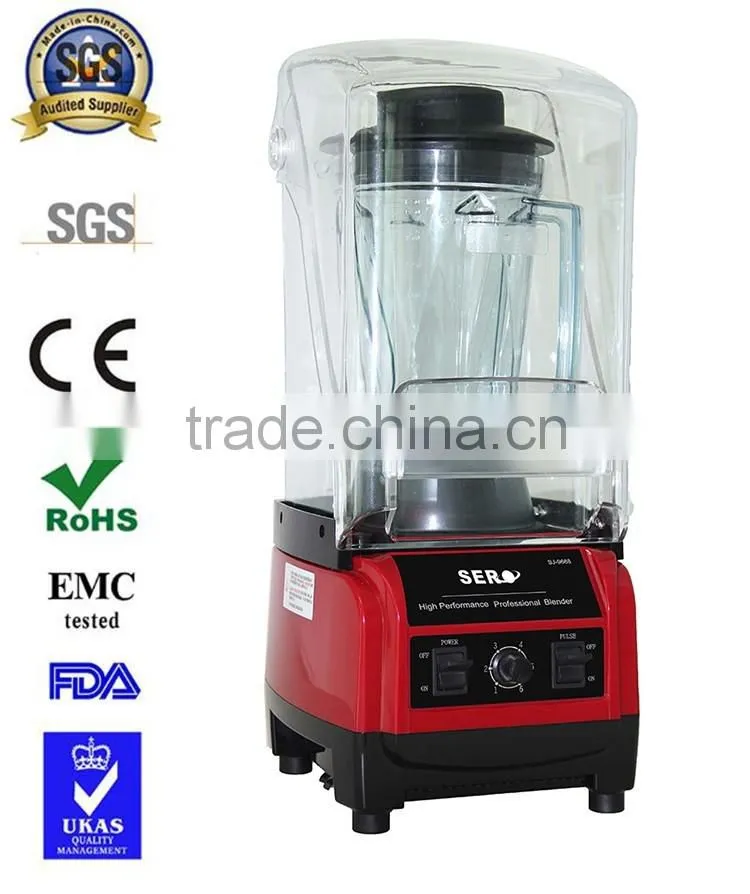 2016 Premium high speed Commercial blender with sound cover/foocessor/smoothie ice maker