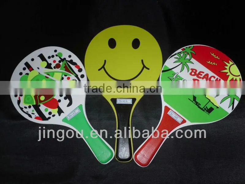 Wooden Beach Paddle Colorized Beach Racket Racket
