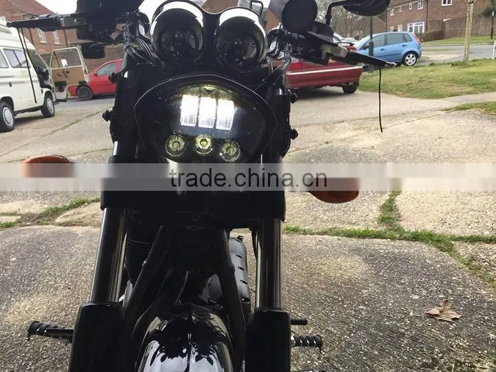 Bullet Style Headlight- Polaris Victory Motorcycle LED Headlights Kit Cross Country Magnum 8 Ball