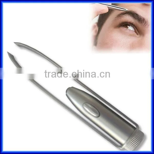 High quality tweezer with led/eyebrow clip/tweezer with led light