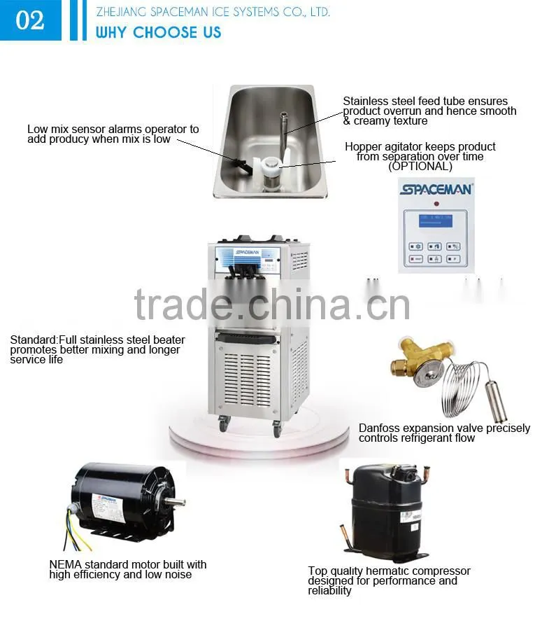 High Quality soft serve twin twist flavors ice cream machine 6240A