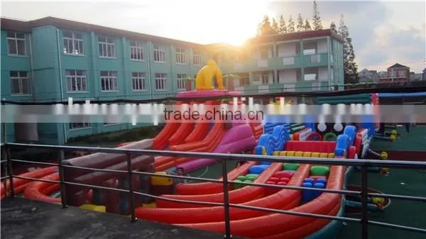60m long giant inflatable obstacle course for adults, outdoor inflatable obstacle