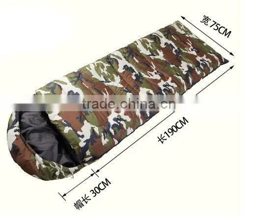 290T Camouflage wearable envelope sleeping bag, military sleeping bags/ bag/ sleep bag
