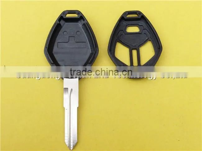 Replacement 2+1 Buttons No Logo Uncut Right Groove Blade Keyless Remote Housing Fob Key Case Shell Mistubishi Car Key
