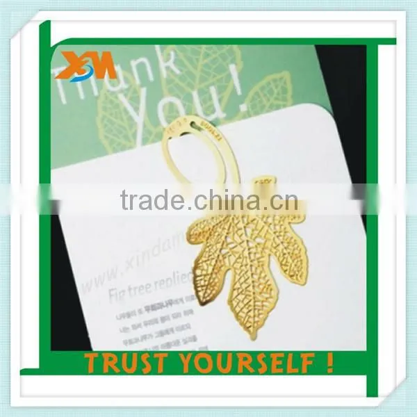 factory price fancy rose brass paper clip bookmark (xdm-bk236)