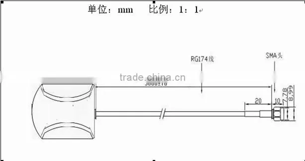 Manufacturer Supply 29dBi Antenna 1602MHz Glonass Terminal Antenna High Gain 1602mhz GPS Glonass Antenna With rg174 Cable