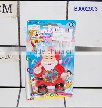 Funny Christmas toys for kids small pull toy milu deer cart with Santa
