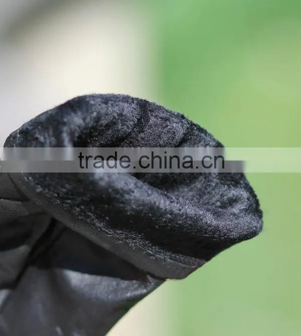 women lace decorated real leather fashion glove