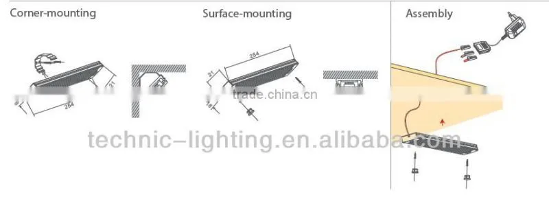 12VDC Aluminum profile LED Strip Light for cabinet,furniture
