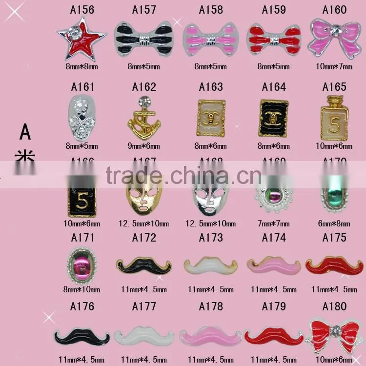 2016 New popular 3D DIY bow Alloy nail art decotation oppla nail Rhinestone decoration