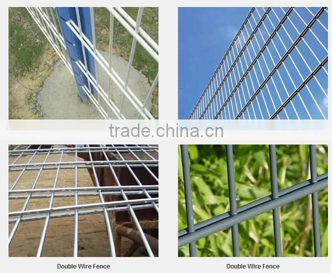 High strength pvc coated wel mesh fence,square hole double fencing for sale,ISO:2008,SGS,CE,20 years factory