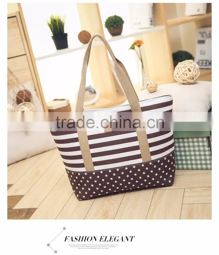 Cheap fashion shopping tote bag canvas beach bags wholesale
