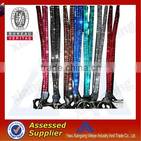 Rhinestone lanyard with name tag