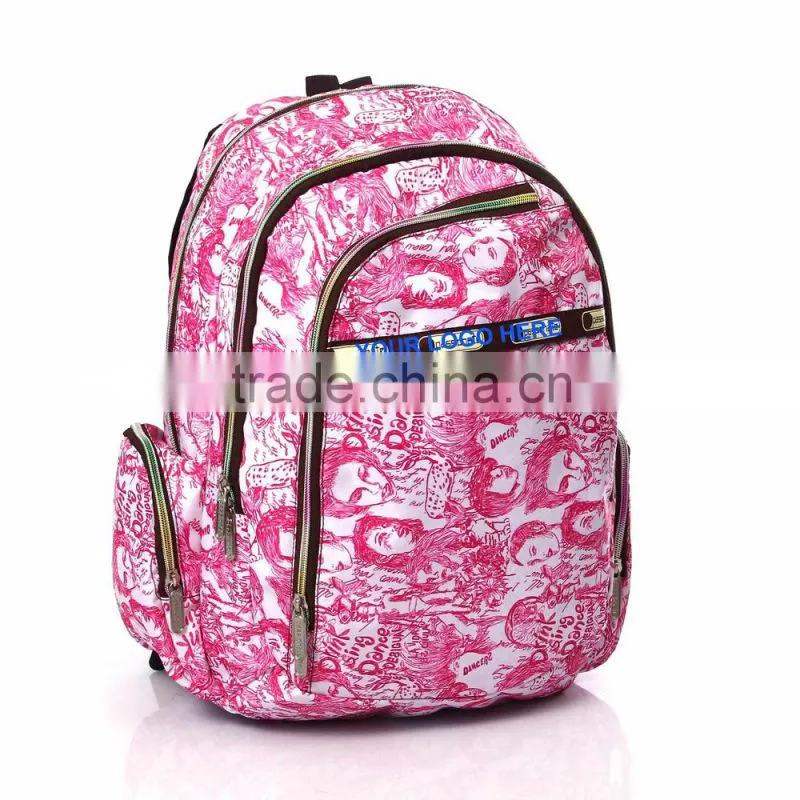 Fashion Girls Backpack Promotional Cartoon Picture School Bag