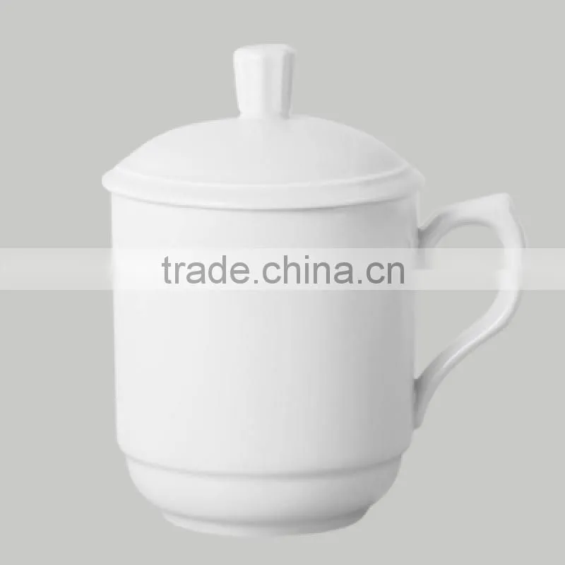 Customize white blank ceramic mug, ceramic coffee mug with lid, morning mug