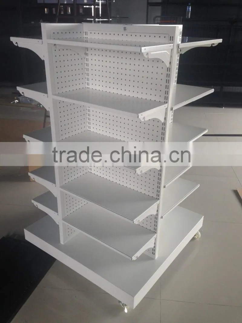 MJYI supermarket shelf gondola cosmetic shelf four directional supermarket shelf