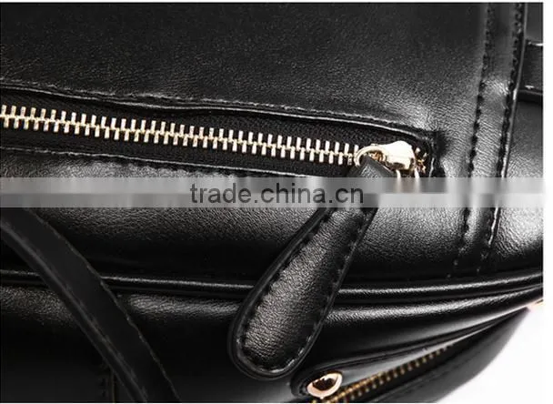 China cheap leather school backpack