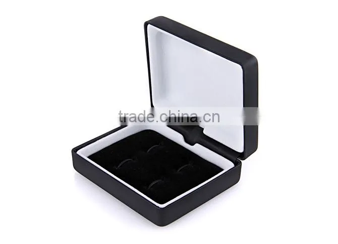 Custom imitation leather cufflink two pair of cufflink box